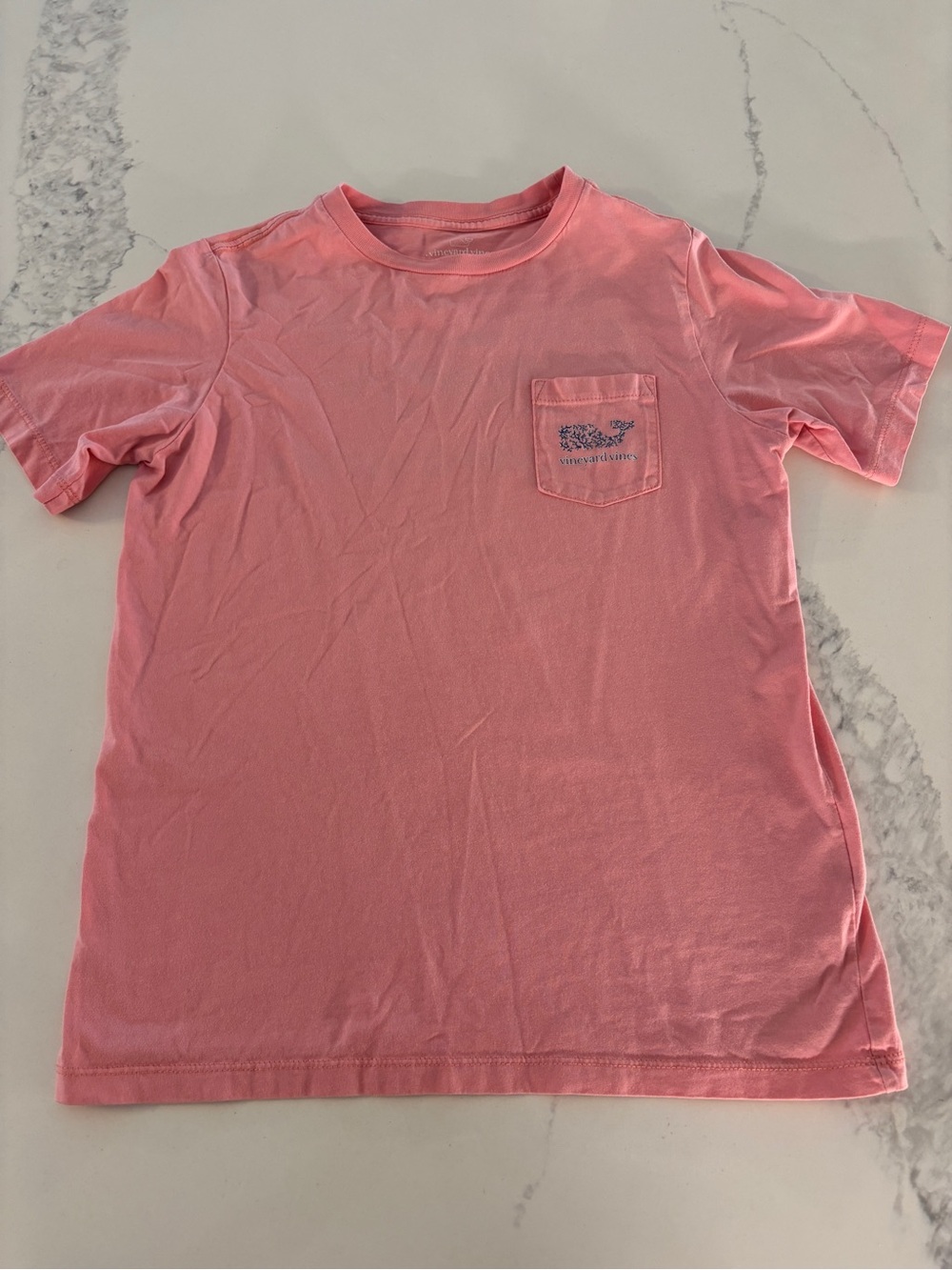 Vineyard Vines Pink Coral Pocket Tee Boys Small
